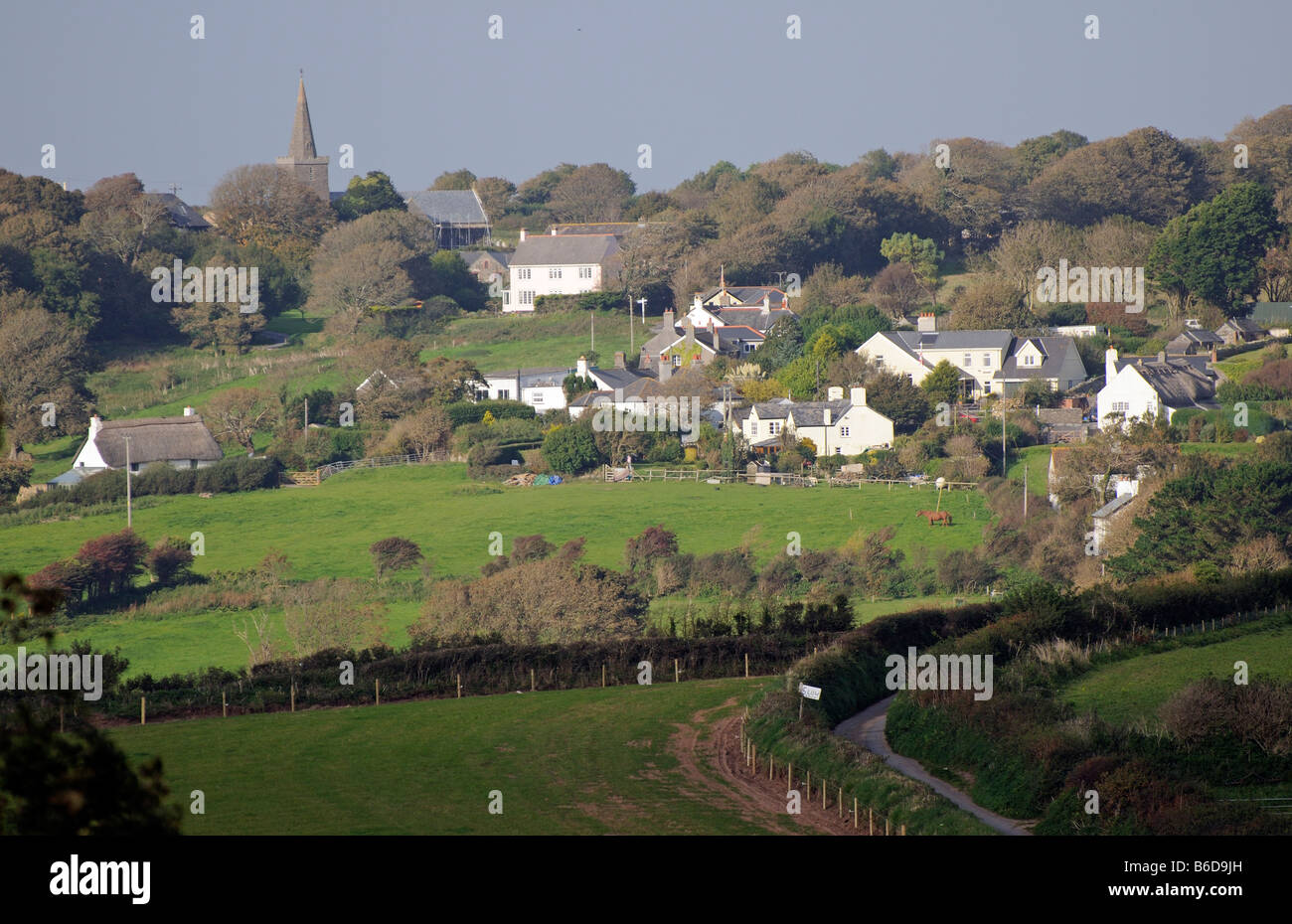 Devon Bigbury petit village de South Hams district de Devonshire England UK Banque D'Images