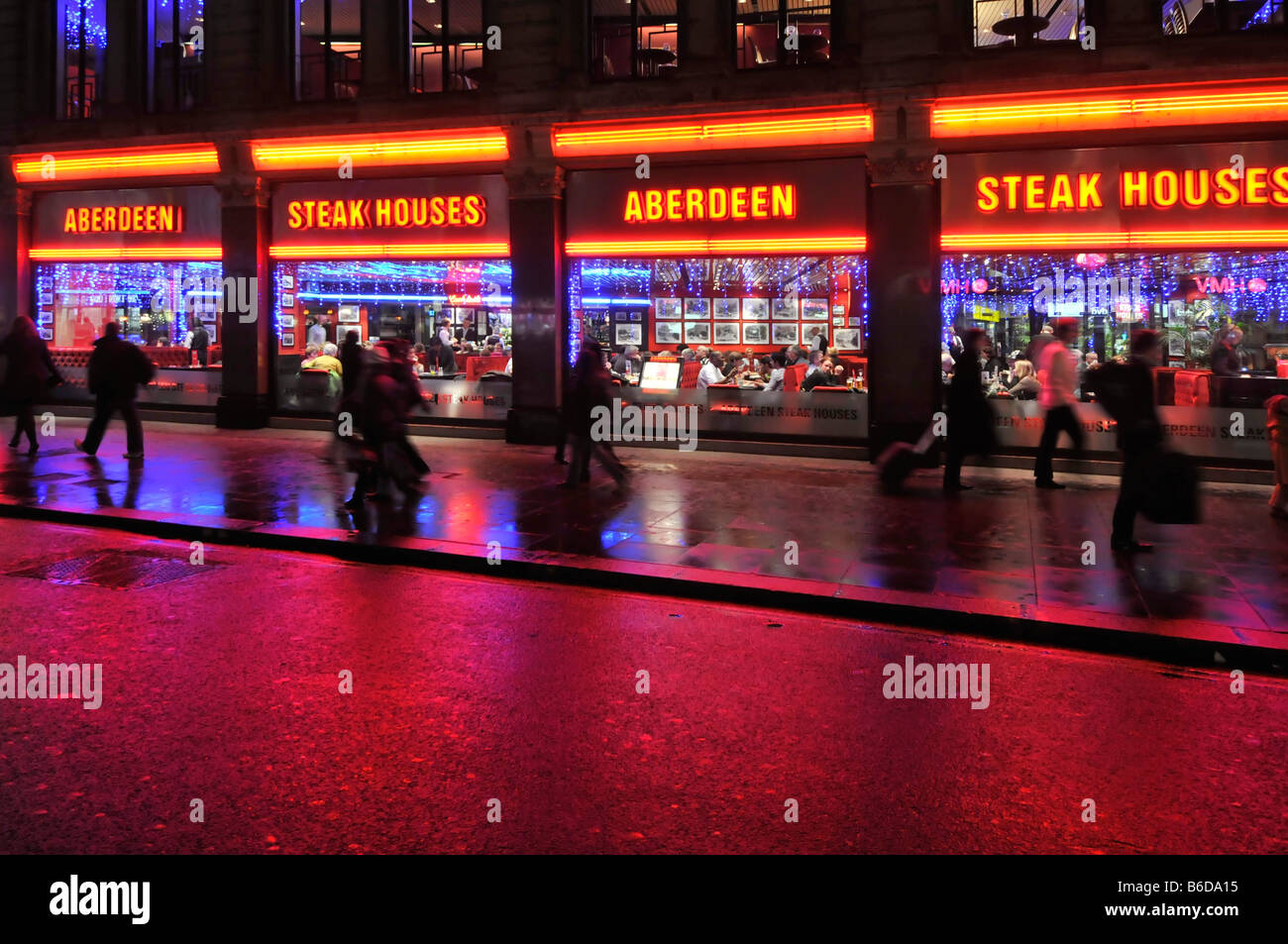 London West End Aberdeen Steak maisons locaux dans la région de Coventry Street, Leicester Square Banque D'Images