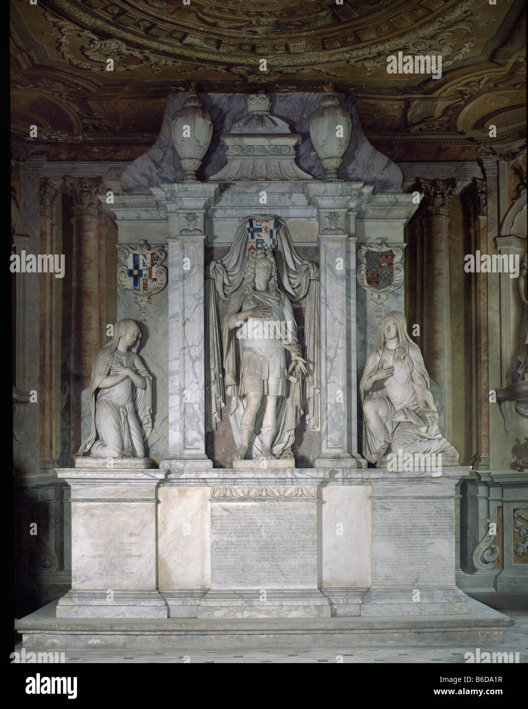 St Lawrence peu Stanmore Middlesex en Angleterre. Église de Haendel le tombeau du duc de Chandos Ist Banque D'Images