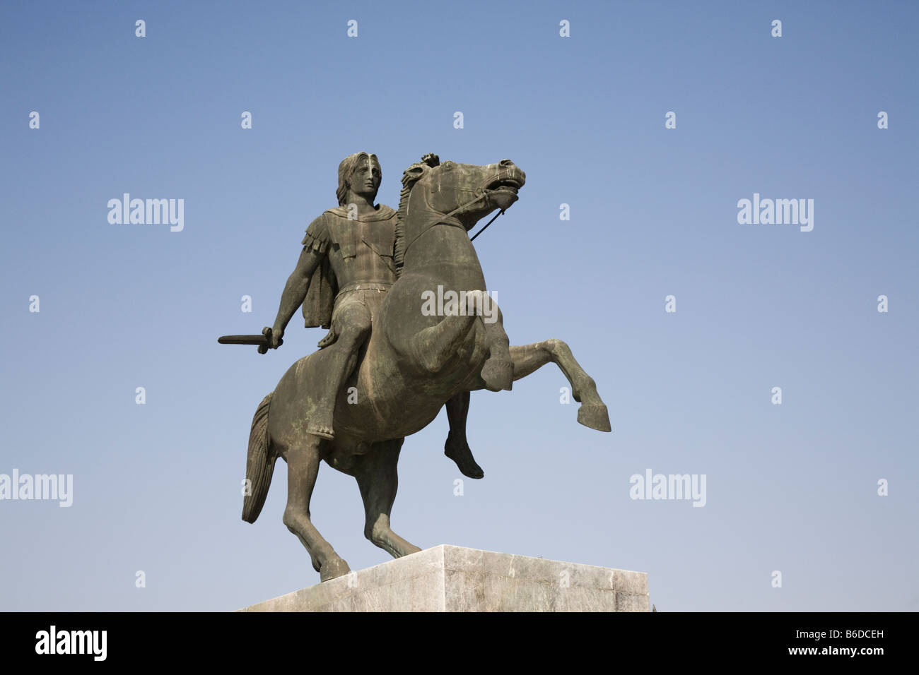 Alexander La Grande Statue, Thessalonique GRÈCE Banque D'Images