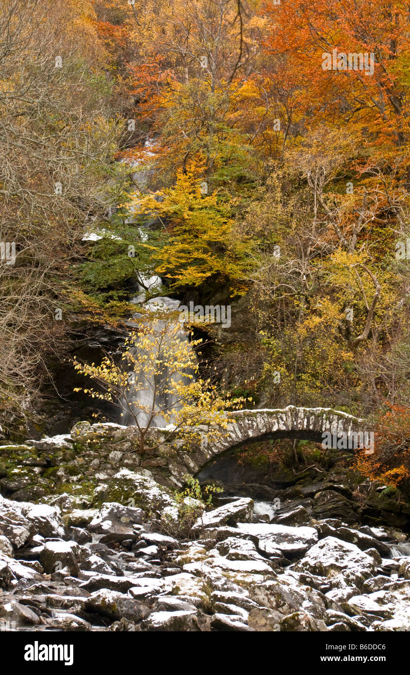 Pont à cheval, Glen Lyon, Ecosse Banque D'Images