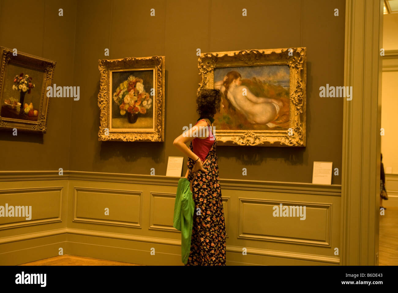 Adeptes voir l travaille au Metropolitan Museum of Art de New York City Banque D'Images