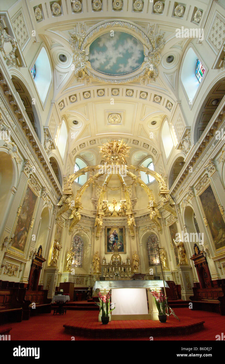 L'intérieur de la cathédrale Notre-Dame de Québec Banque D'Images