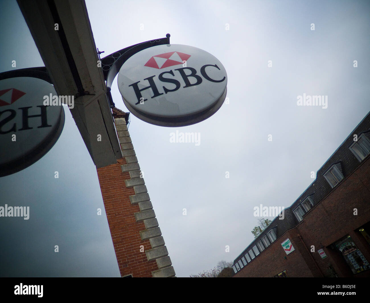 La banque HSBC signe sur l'high street Banque D'Images
