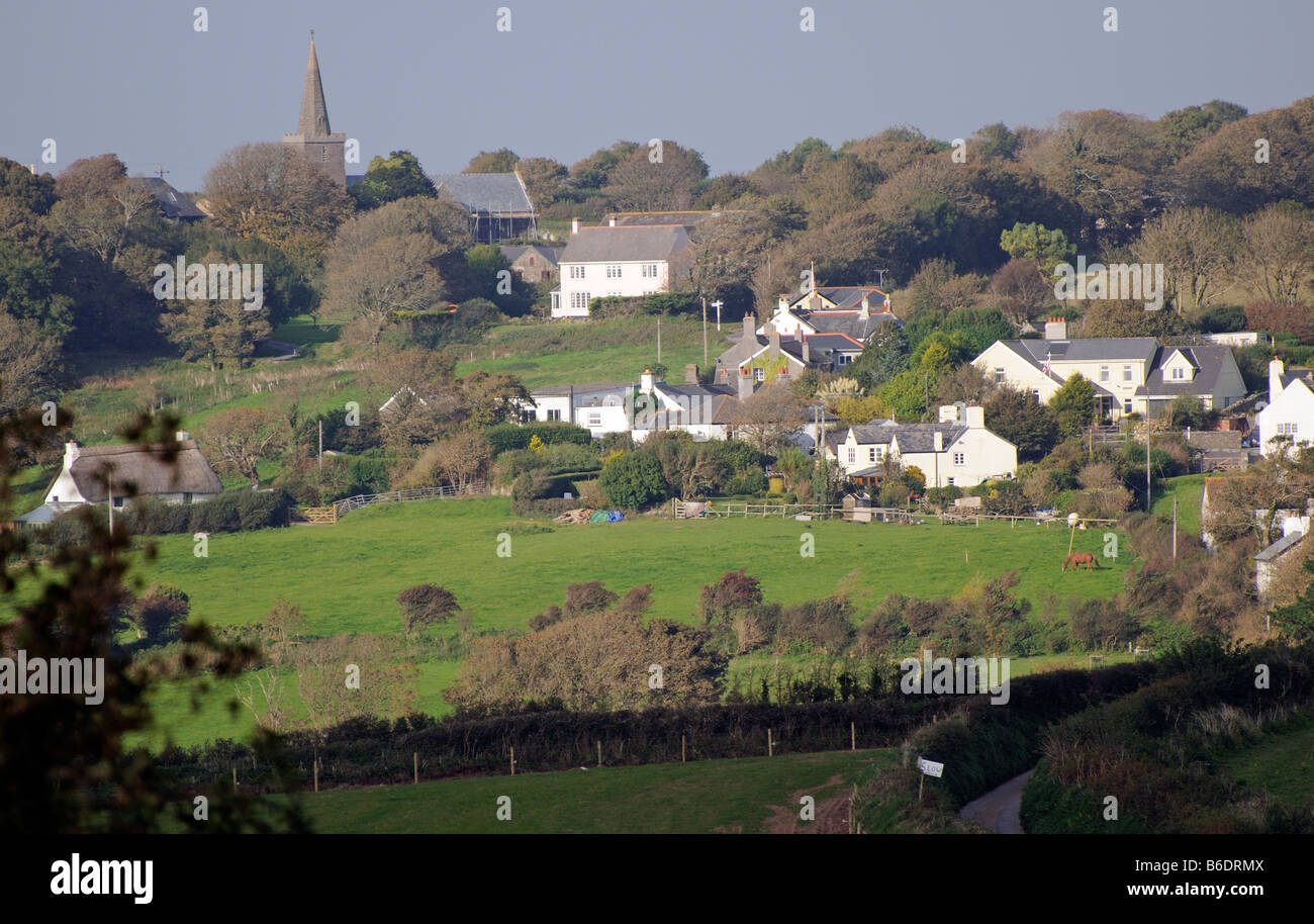 Devon Bigbury petit village de South Hams district de Devonshire England UK Banque D'Images