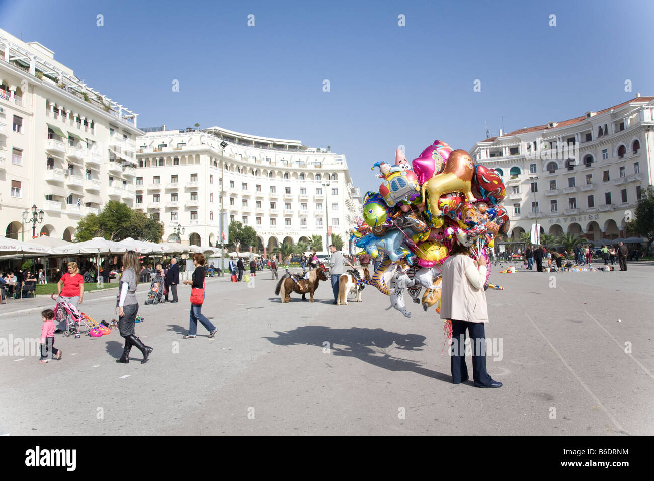 La Place Aristote et Electra Palace Hotel Thessaloniki, Grèce Banque D'Images