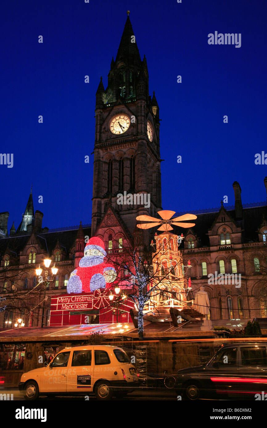 Noël à Albert Square, Manchester Banque D'Images