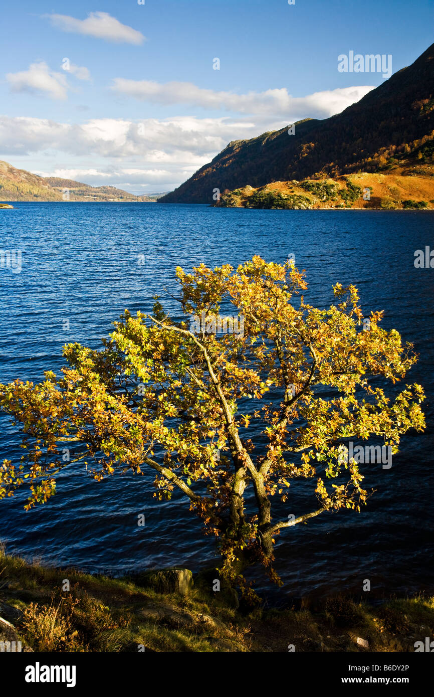 Une journée ensoleillée d'automne sur les rives du Doubs dans le Parc National de Lake District Cumbria England UK Banque D'Images