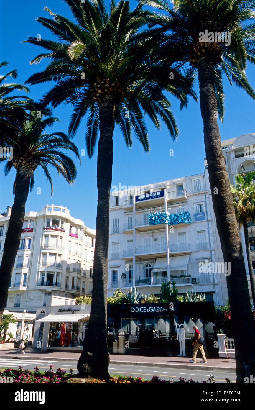 Façade de l'hôtel décorée pour le festival du film de Cannes Banque D'Images