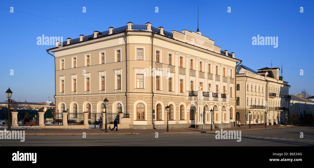 Maison du 19e siècle, Kazan, Tatarstan, Russie Banque D'Images