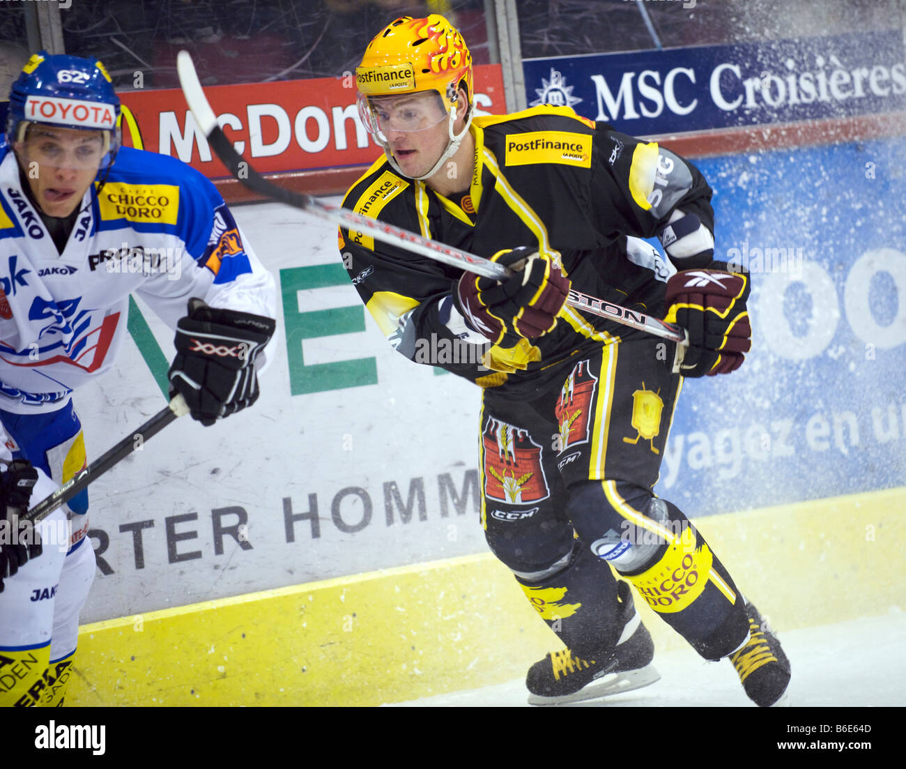 Juraj Kolnik SLGS vs Zurich Kloten au stade Les Vernets Genève 9 Décembre 2008 Banque D'Images