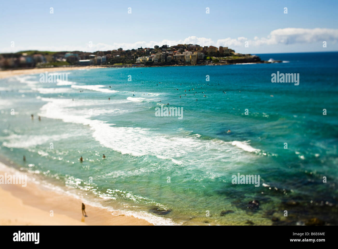 Un aperçu de la plage de Bondi à Sydney en Australie Banque D'Images