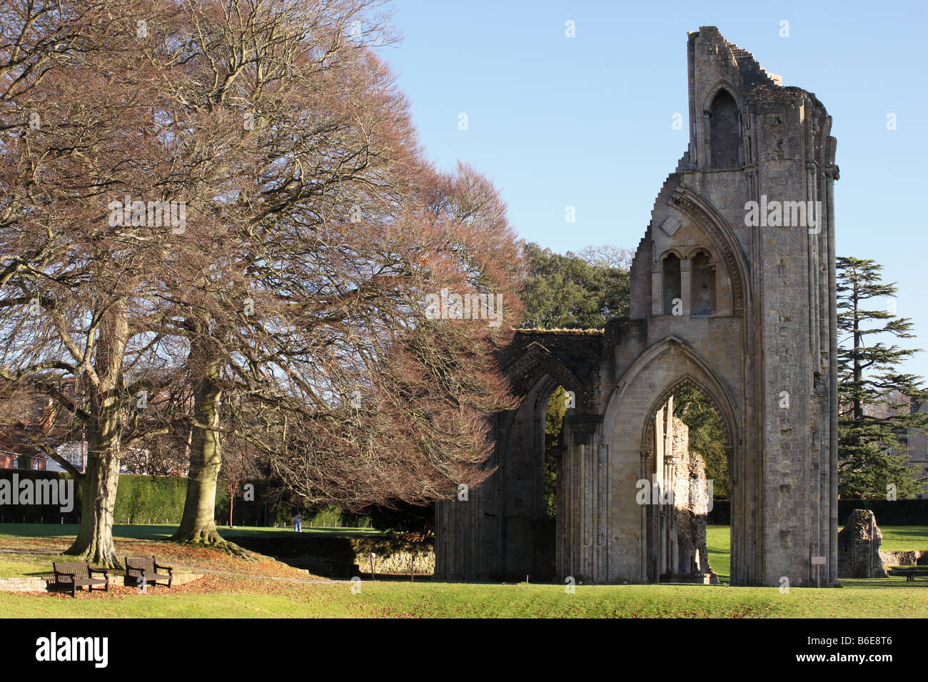 Abbaye de Glastonbury, Somerset, England, UK Banque D'Images