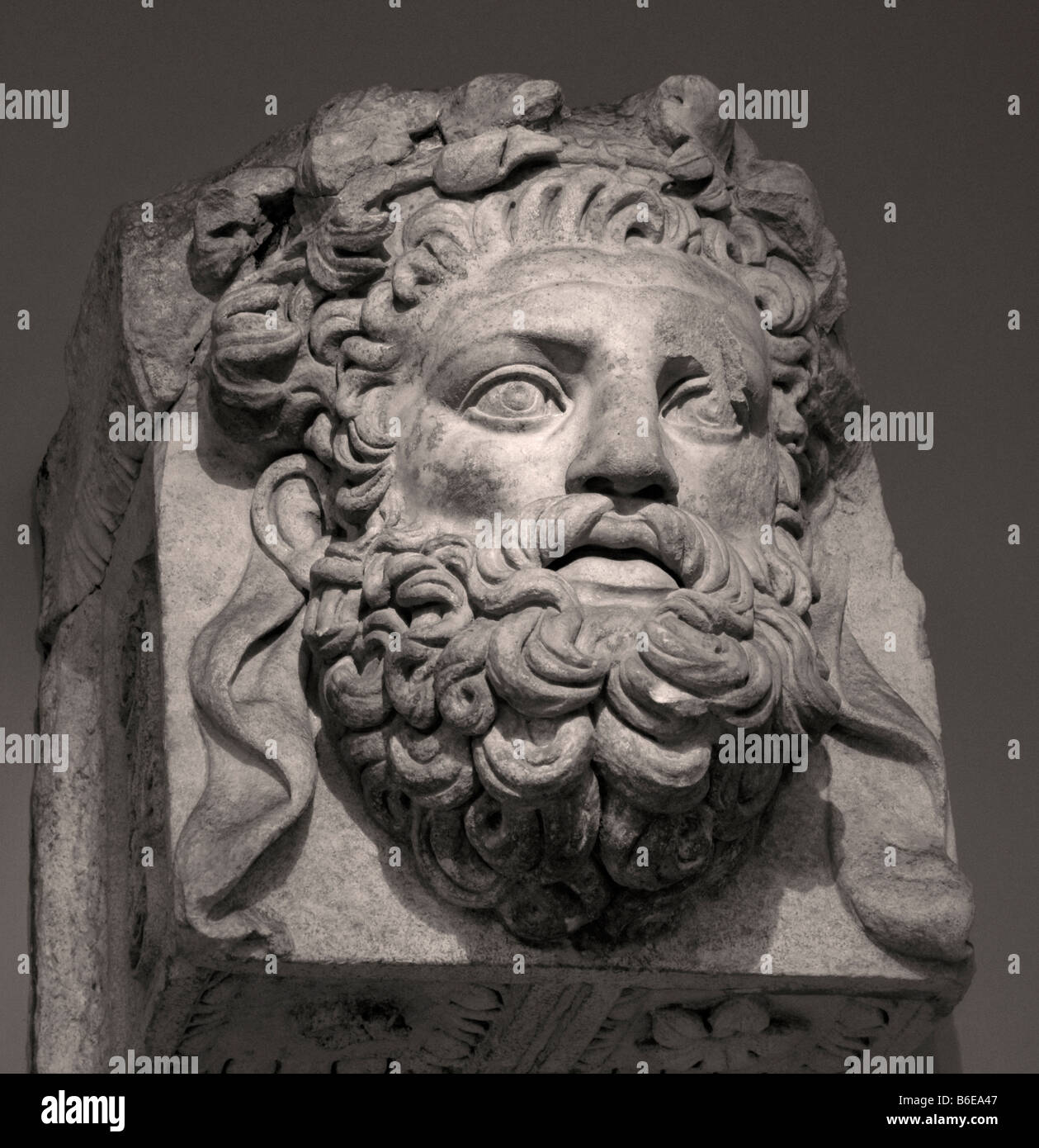 Zeus Jupiter buste Hermes Banque D'Images