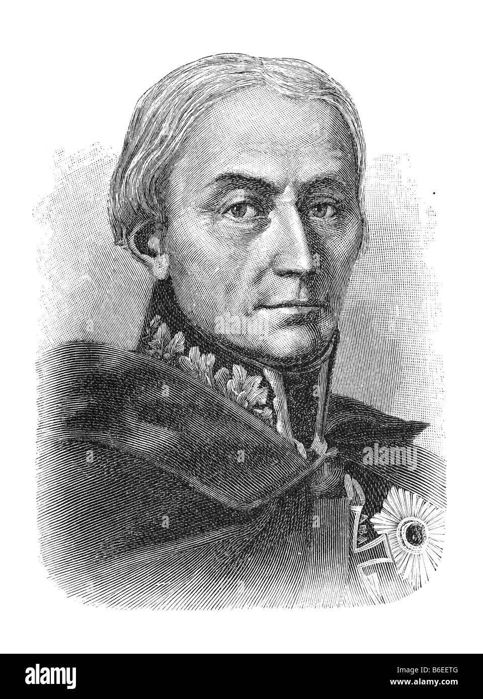 Friedrich Wilhelm Freiherr von Bülow, duc Dennewitz, 16. Feb 1755 - 25 Wische Falkenberg. Feb 1816 Koenigsberg est de la Prusse Banque D'Images