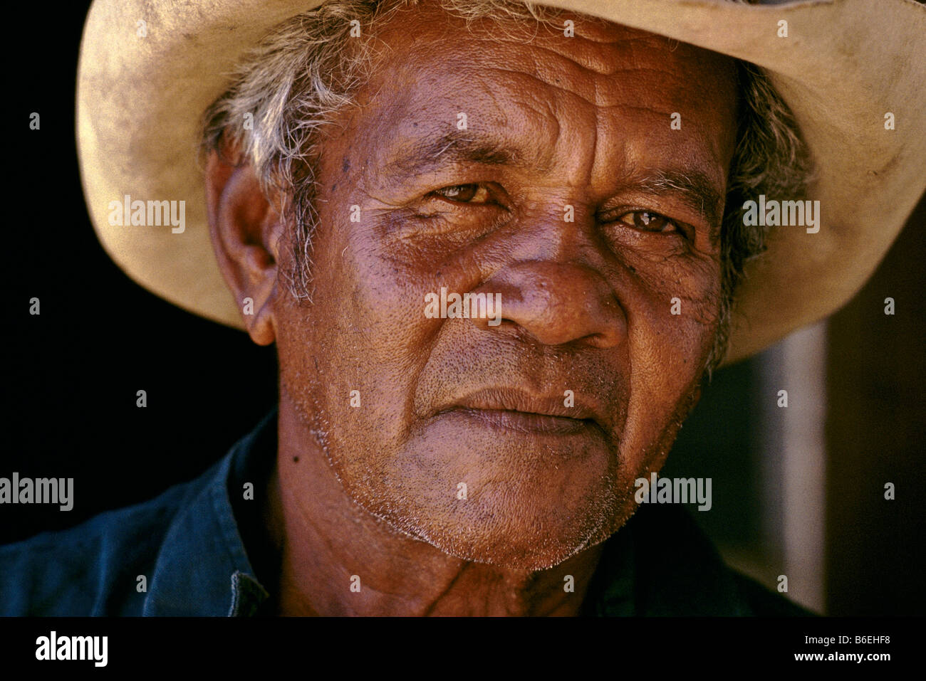 Portrait, aborigène australien Banque D'Images