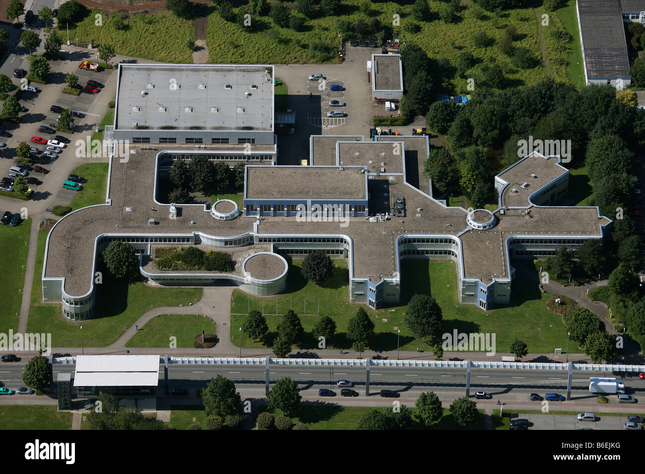 Vue aérienne de Dortmund Technology Park, Université de Dortmund, l'Institut Fraunhofer, Dortmund, Rhénanie du Nord-Westphalie, Allemand Banque D'Images
