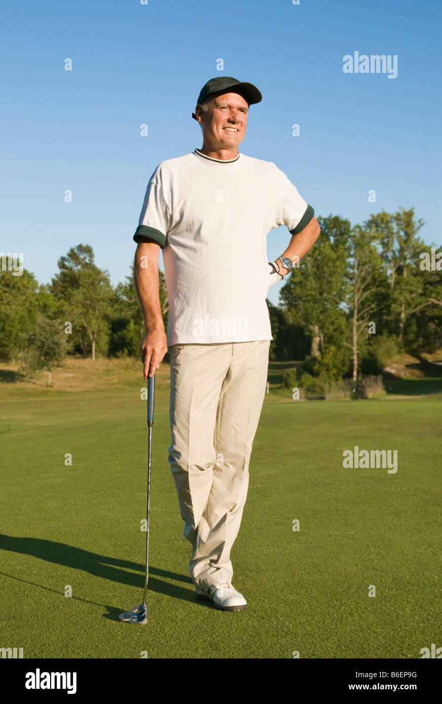 Man on golf Banque D'Images