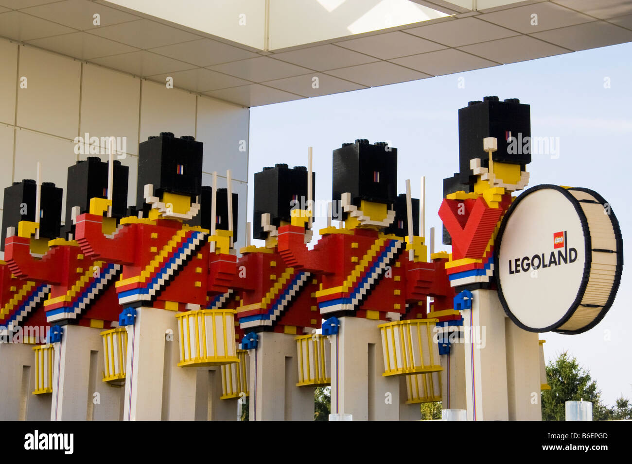 Les chiffres Lego en parc d'attractions Legoland Danemark Banque D'Images