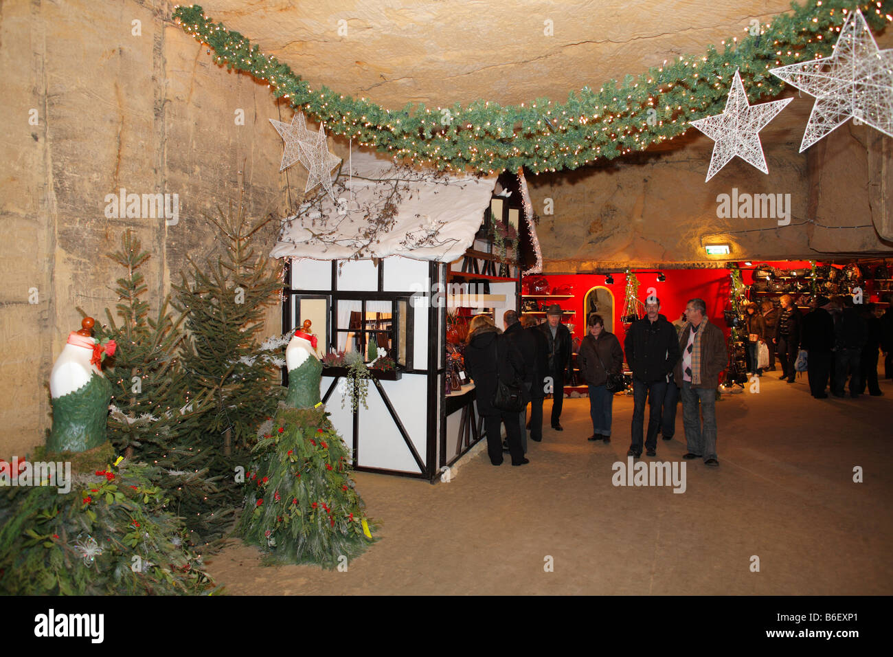 Marché de Noël en ville Grotte, Valkenburg, Pays-Bas, Europe Photo Stock -  Alamy