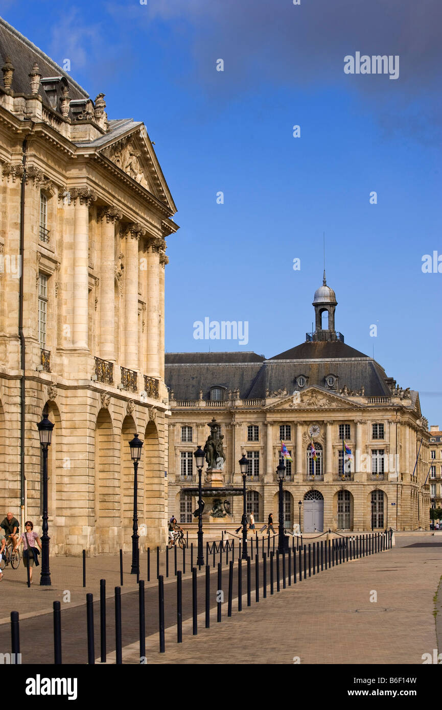 Place de la Bourse, place de la bourse, Bordeaux, Aquitaine, France, Europe Banque D'Images