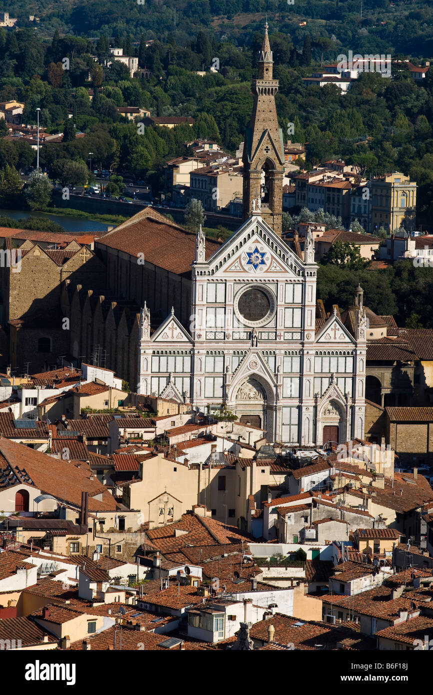 Basilique de la Sainte Croix, Florence, Toscane, Italie, Europe Banque D'Images