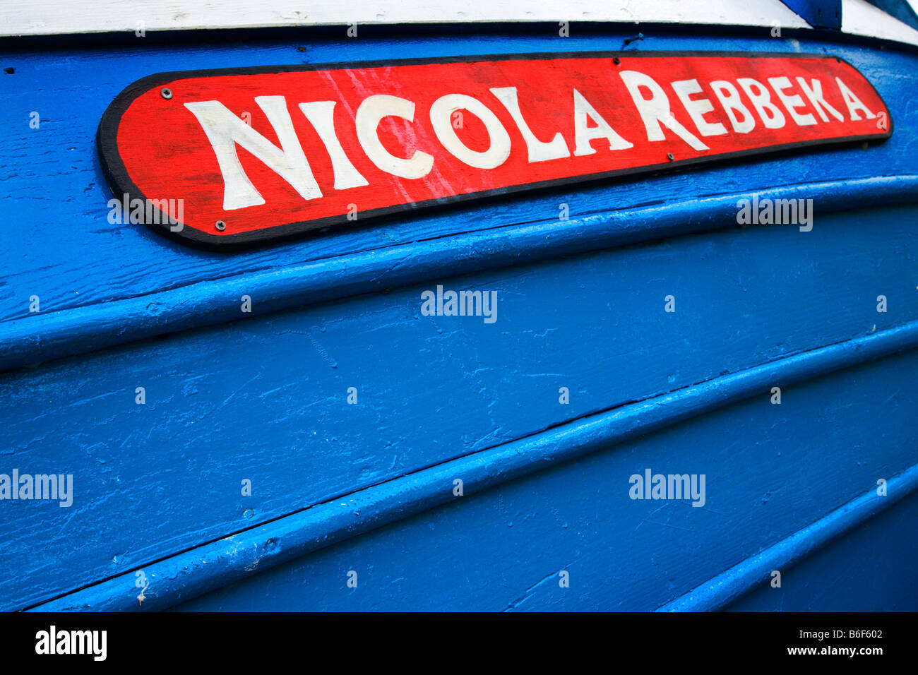 Coble Northumbrian à Amble Northumberland England Banque D'Images