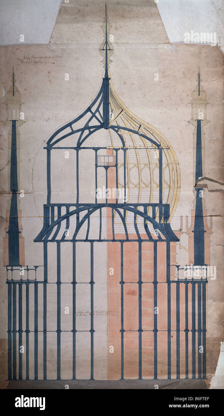 Section carré Royal Pavilion Brighton Banque D'Images