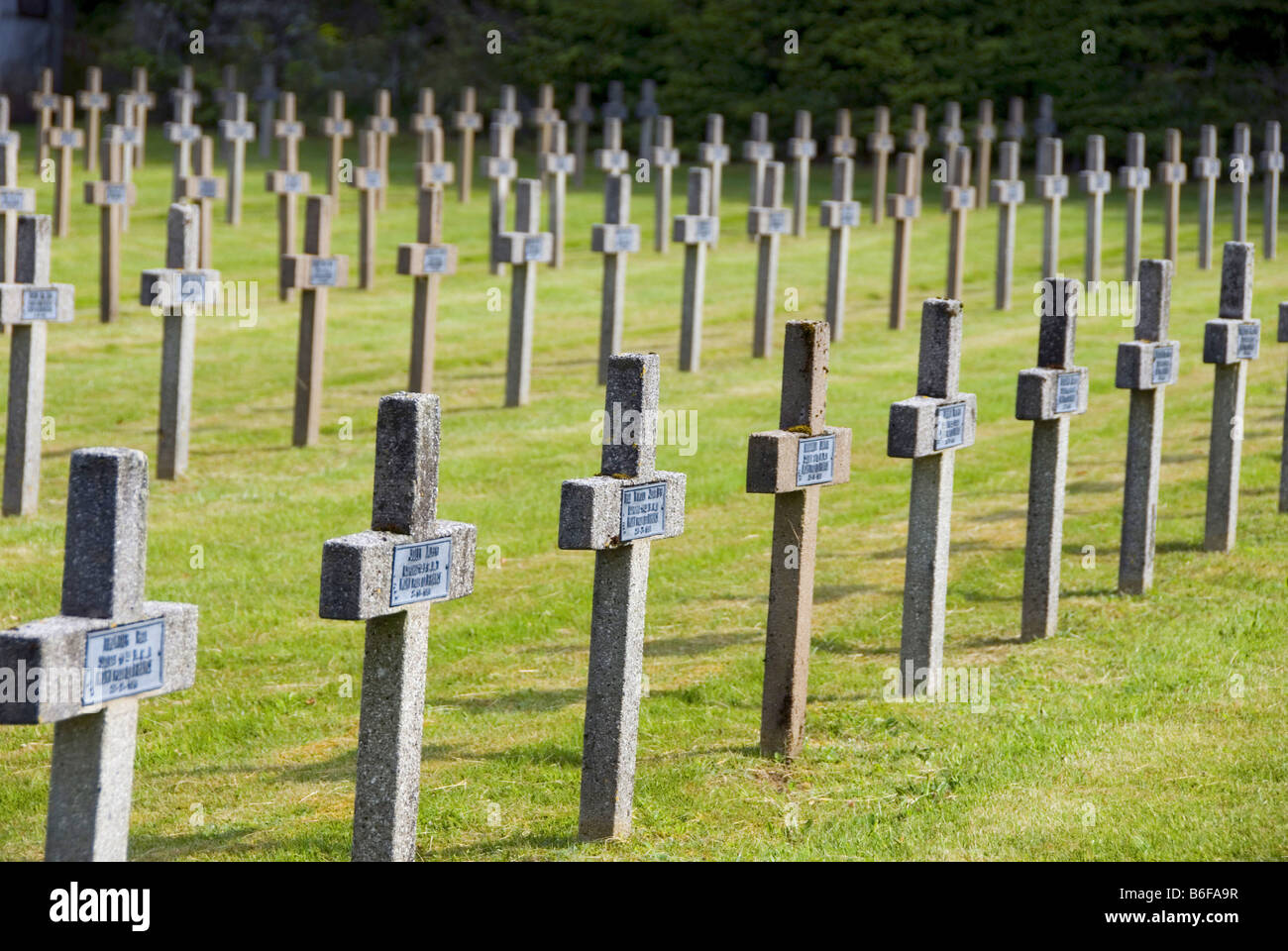 Linge', 'Le cimetière de guerre français au Col du Wettstein, France, Vosges, Alsace Banque D'Images