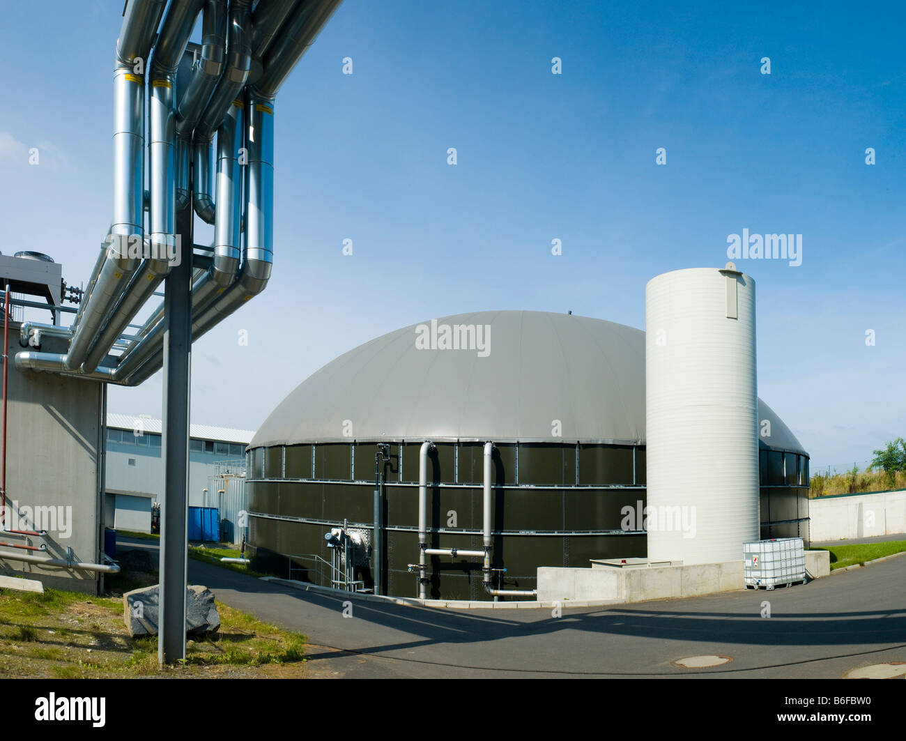 Usine de biogaz, l'Allemagne, de l'Europe Banque D'Images