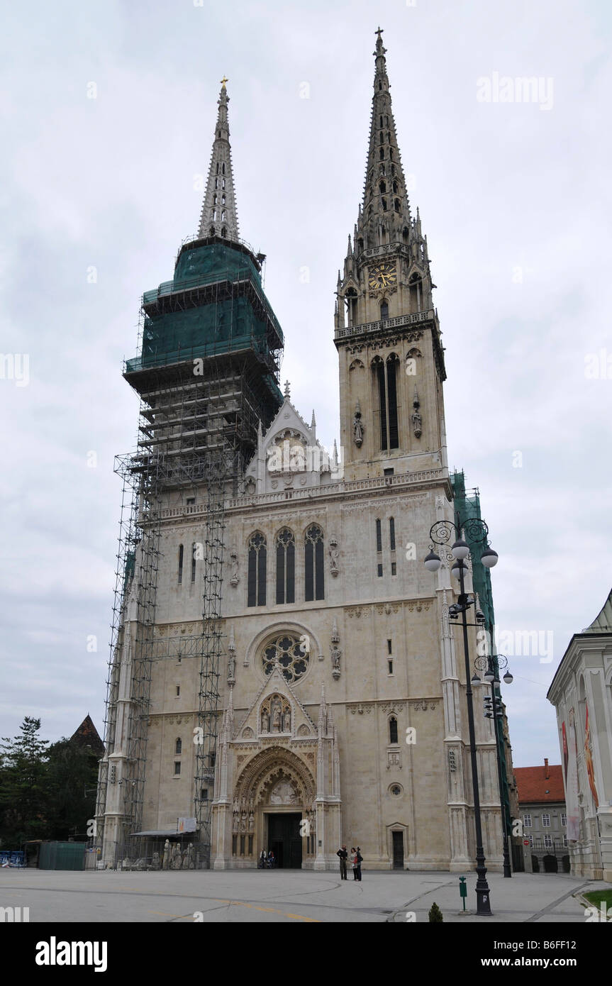 Cathédrale de Zagreb, Zagreb, Croatie, Europe Banque D'Images