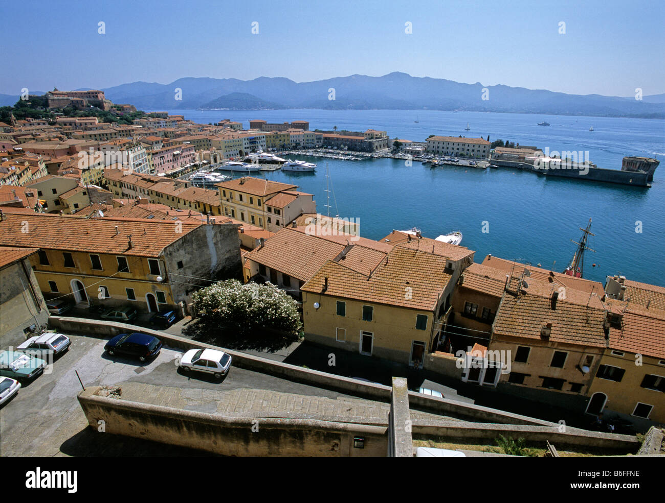 Forte Stella, Darsena - harbour, Portoferraio, Ile d'Elbe, province de Livourne, Toscane, Italie, Europe Banque D'Images