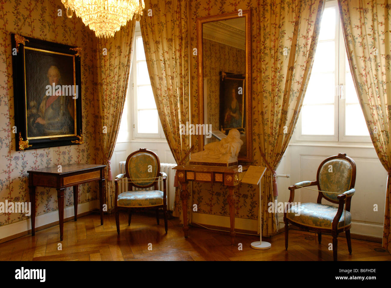 Dans la salle Rococo Musée Kurpfaelzischen, Heidelberg, Bade-Wurtemberg, Allemagne, Europe Banque D'Images