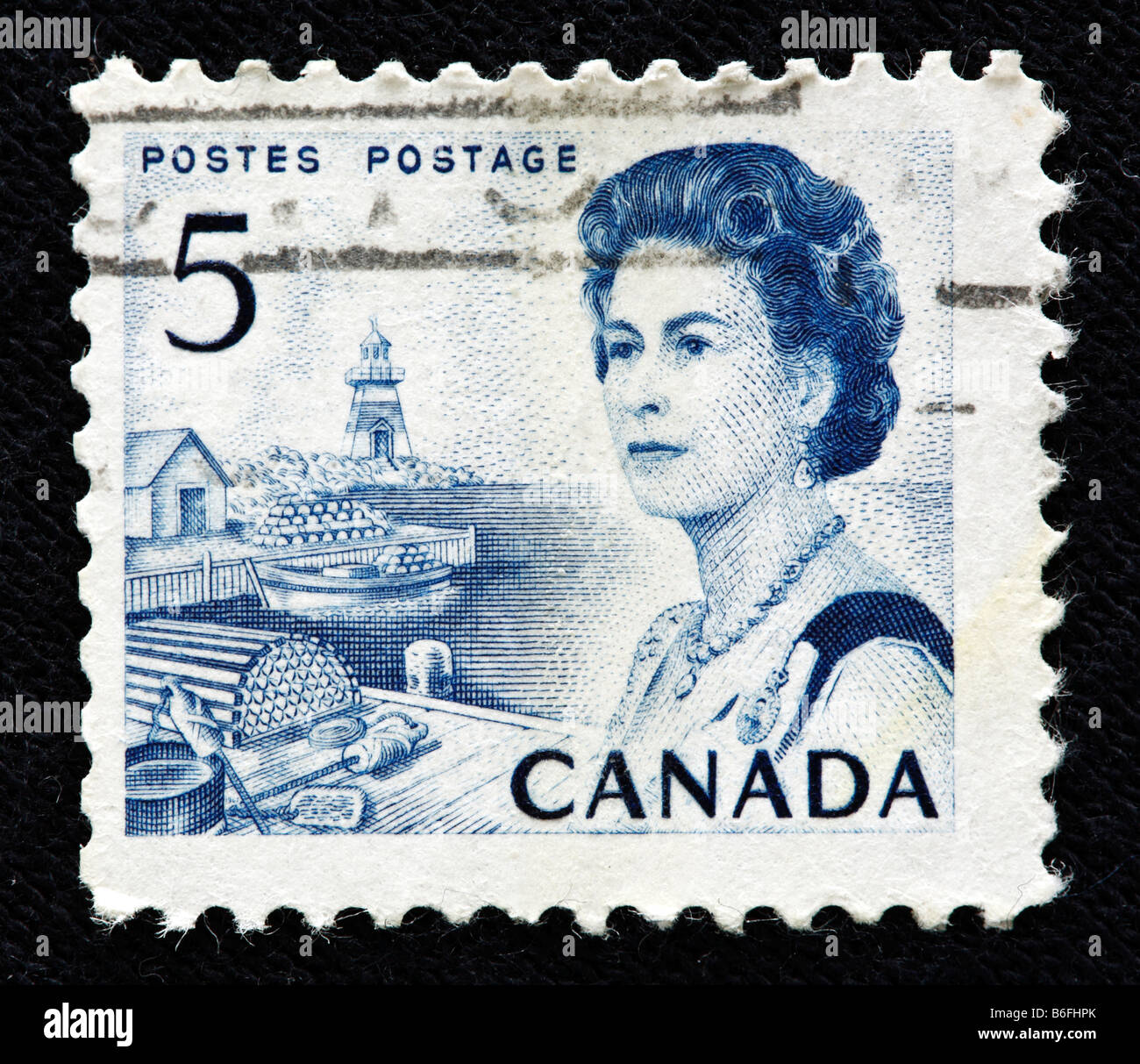 La reine Elizabeth II du Royaume-Uni (1952 à aujourd'hui), timbre-poste, Canada Banque D'Images