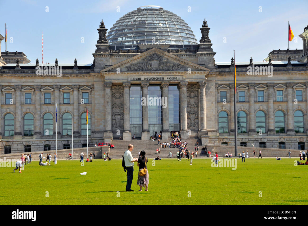 Palais du Reichstag, bâtiment du Reichstag, siège du parlement allemand, du quartier du gouvernement, Berlin-Mitte, Berlin, Germany, Europe Banque D'Images