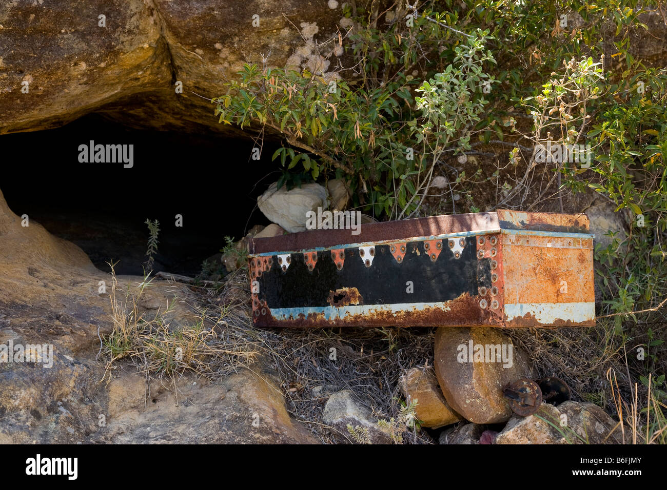 Enterrement cercueil Madagascar Banque D'Images
