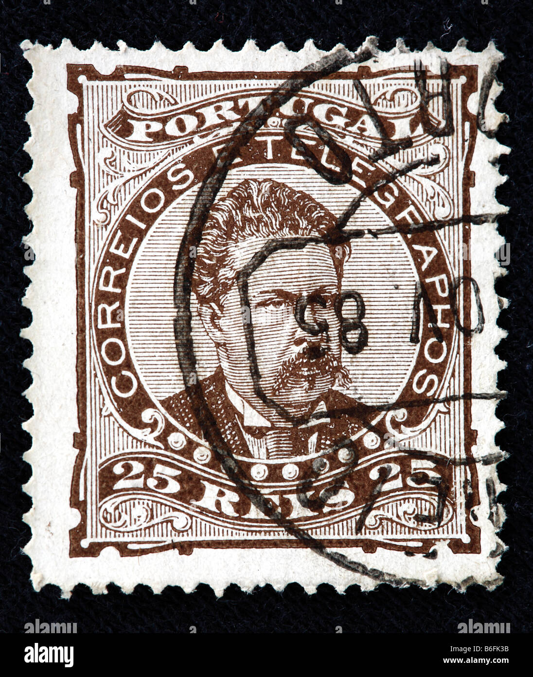 Louis I, Roi du Portugal (1861-1889), timbre-poste, Portugal Banque D'Images