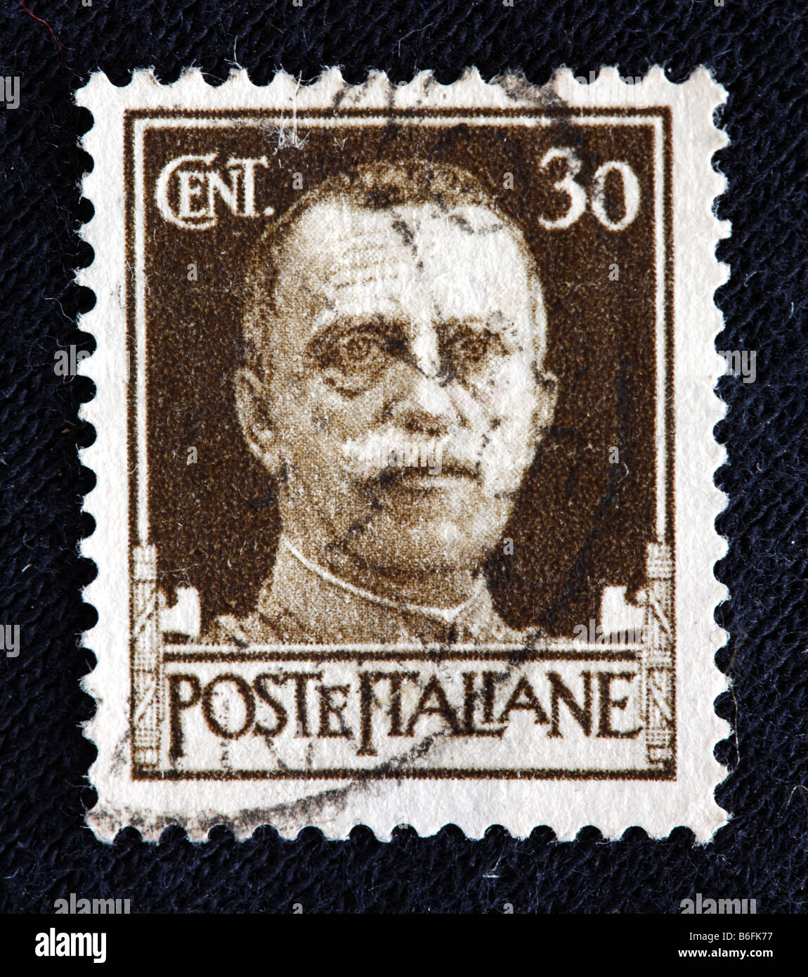 Victor Emmanuel III, roi d'Italie (1900-1946), timbre-poste, Italie Banque D'Images