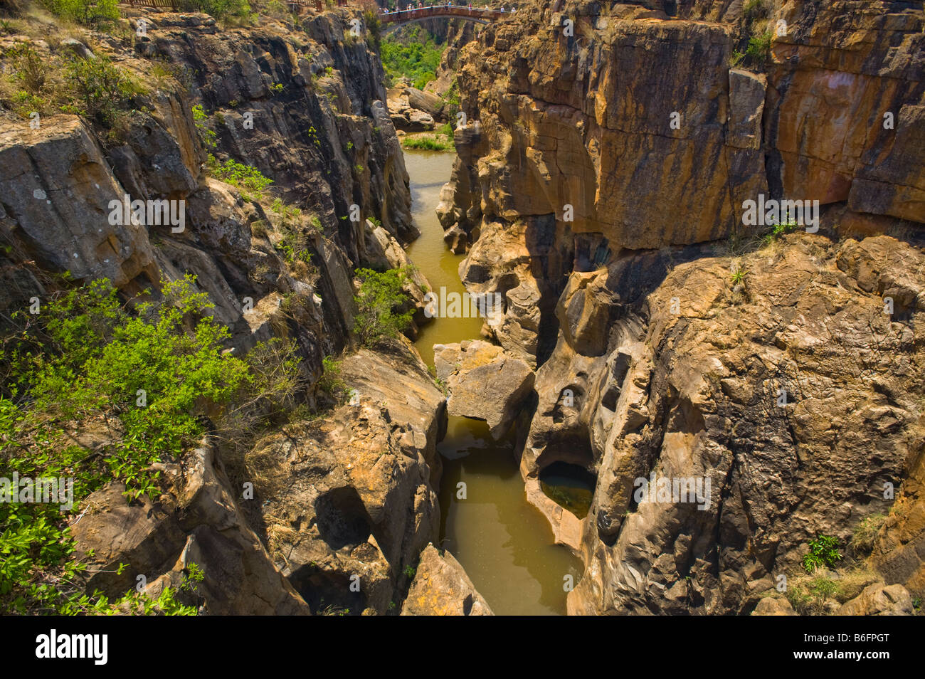 BLYDE RIVER CANYON en Afrique du Sud Afrique du Sud paysage Bourkes potholes pierre brute rock Tourisme tourisme touristique attrac lichen Banque D'Images