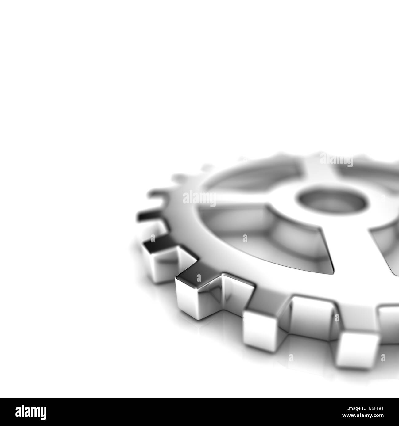 Gros plan sur une roue dentée avec très peu de profondeur de champ Banque D'Images