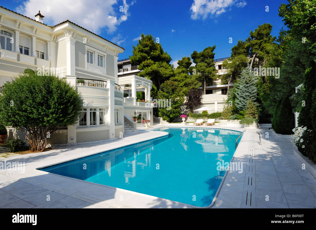 Villa de luxe avec piscine Banque D'Images