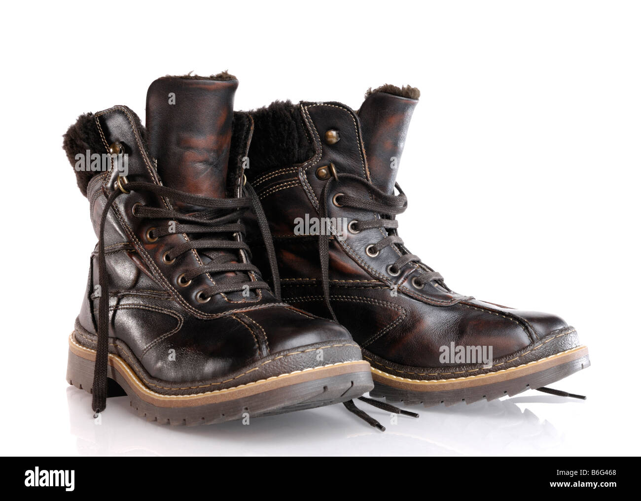 Bottes en cuir Banque D'Images