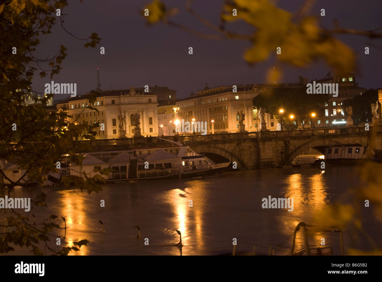 L'inondation du Tibre Banque D'Images