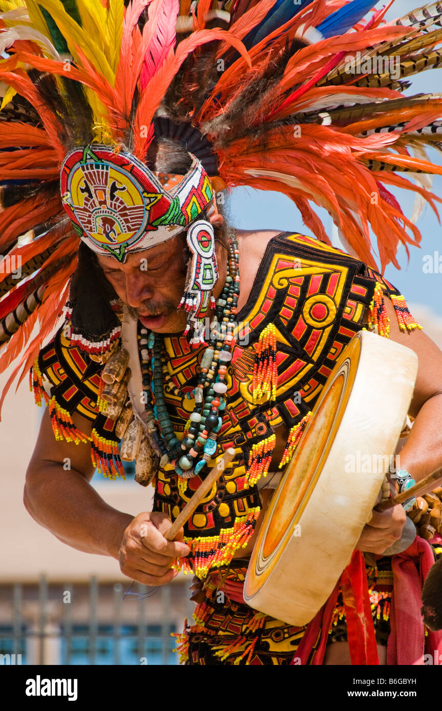 Native American Indian ceremonial dance à Santa Fe NM Banque D'Images