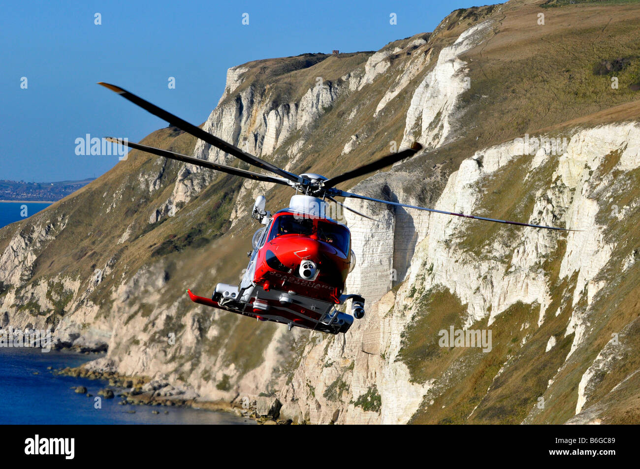 Augusta Westland AW139 d'hélicoptères de recherche et de sauvetage comme exploités par le MCA la Maritime and Coastguard Agency britannique Banque D'Images