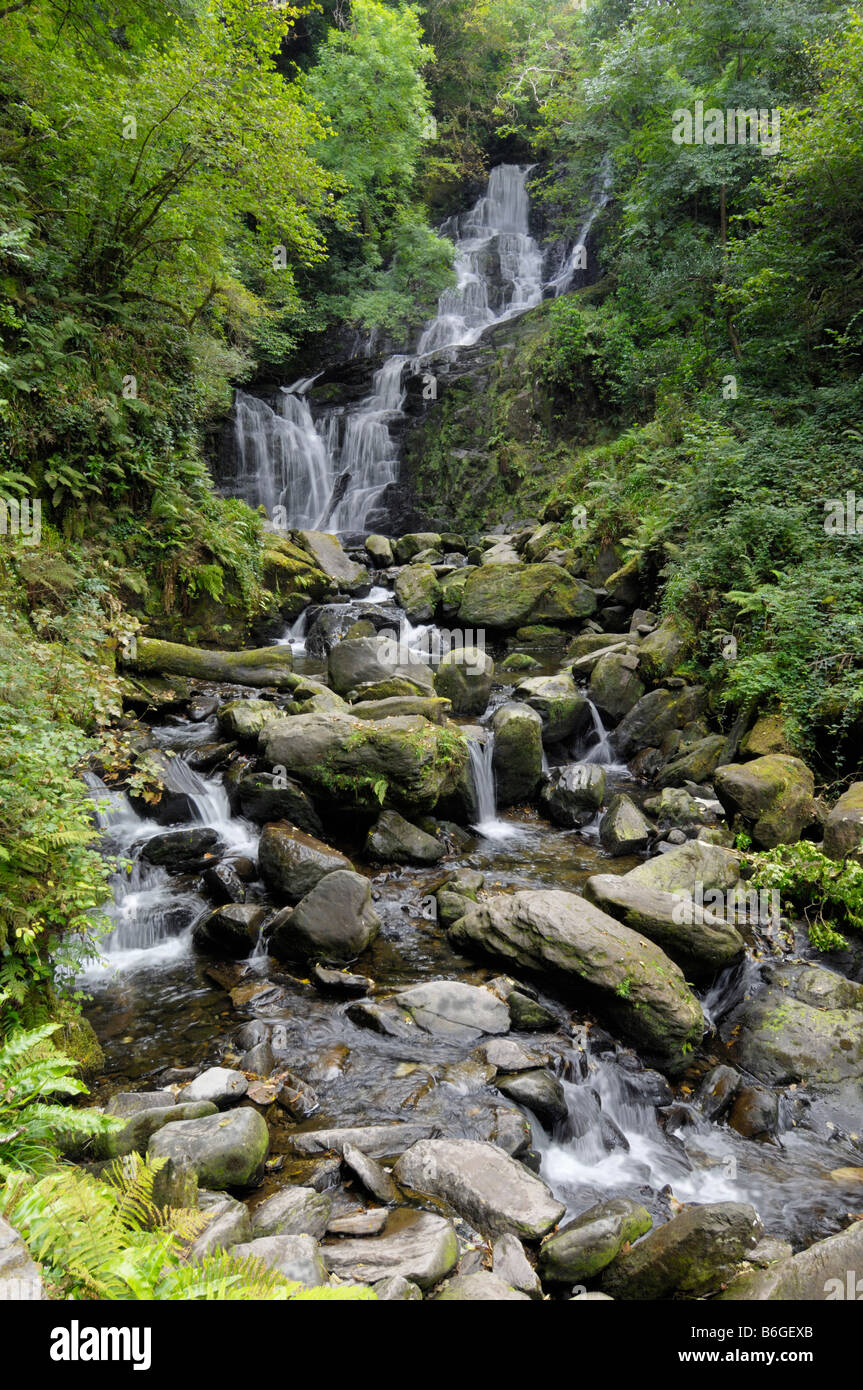Torc Waterfall Anneau du Kerry Banque D'Images