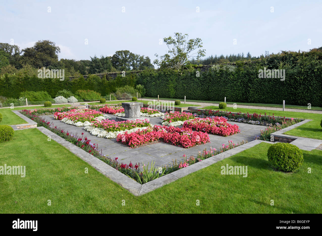 Jardin italien clos jardins de Fota arboretum Banque D'Images