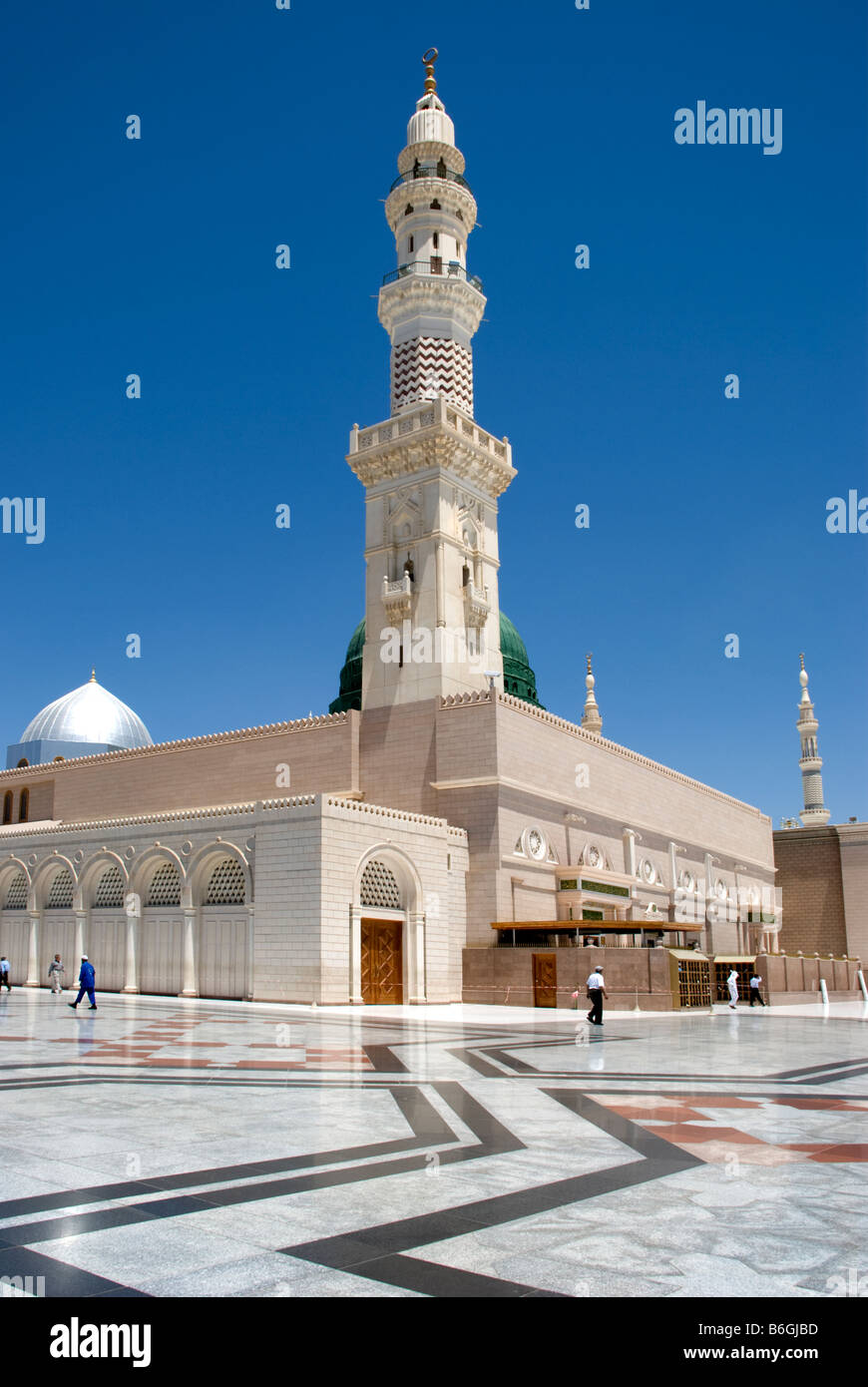 La Mosquée du Prophète Masjid Al nabawi Médine Arabie Saoudite Banque D'Images