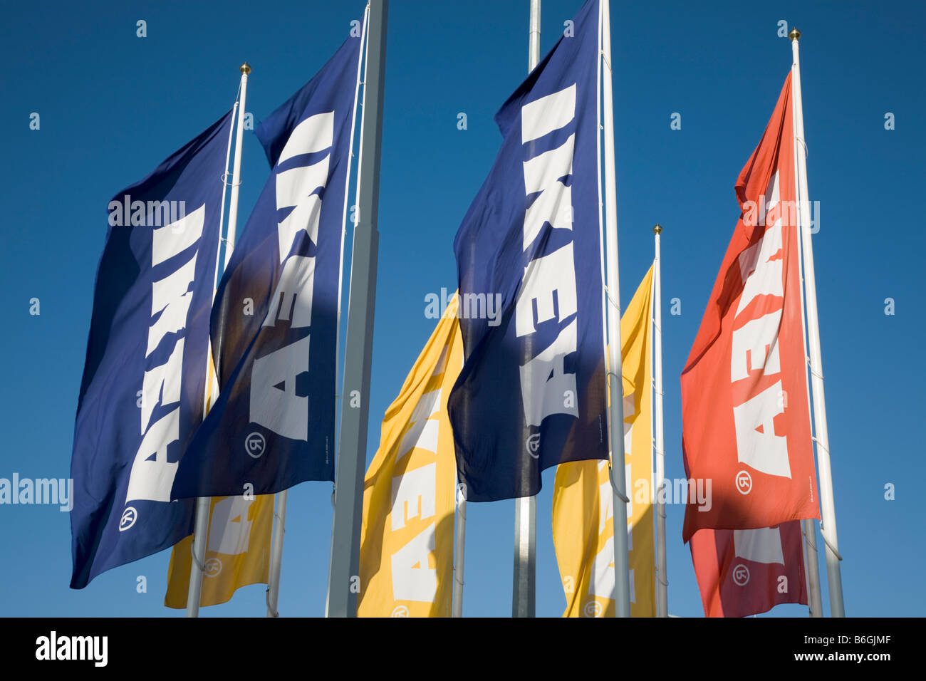 Magasin IKEA à l'extérieur drapeaux Australie Adelaide Banque D'Images