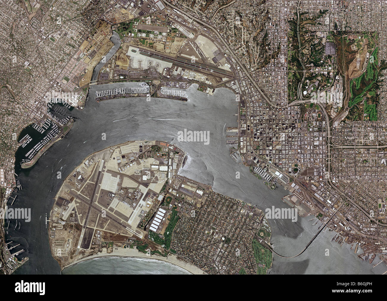 Carte aérienne de la Californie San Diego Naval Base airport Banque D'Images